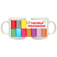 Кружки ПРЕМИУМ для Первоклассников - Кружки с таблицей умножения, ПРЕМИУМ