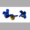 Колокольчики на выпускной - Колокольчик для выпускника с синей атласной  ленточкой